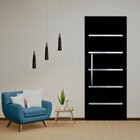 Porta De Alumínio Lambril Solara Preta Com Puxador 70 X 210 P