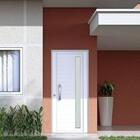 Porta De Alumínio Lambril Visor Branca Direita - 210x80