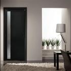 Porta De Alumínio Lambril Visor Preto Com Fechadura Direita -