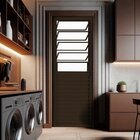 Porta De Aluminio Laminada 210 X 85cm Com Divisão Fixa Acetin