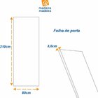 Porta De Aluminio Laminada 210x80cm Sólida Preto