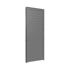 Porta De Aluminio Laminada 215x75cm - Cor: Preto Preto
