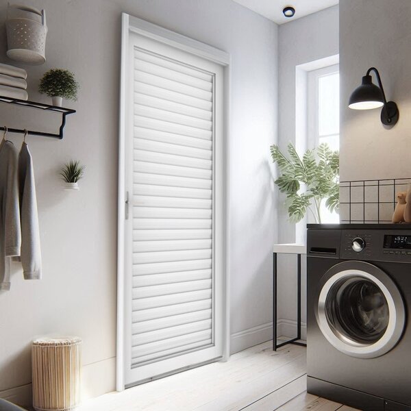 Porta De Aluminio Laminada 215x75cm Pratica Vitrolar - Cor: B