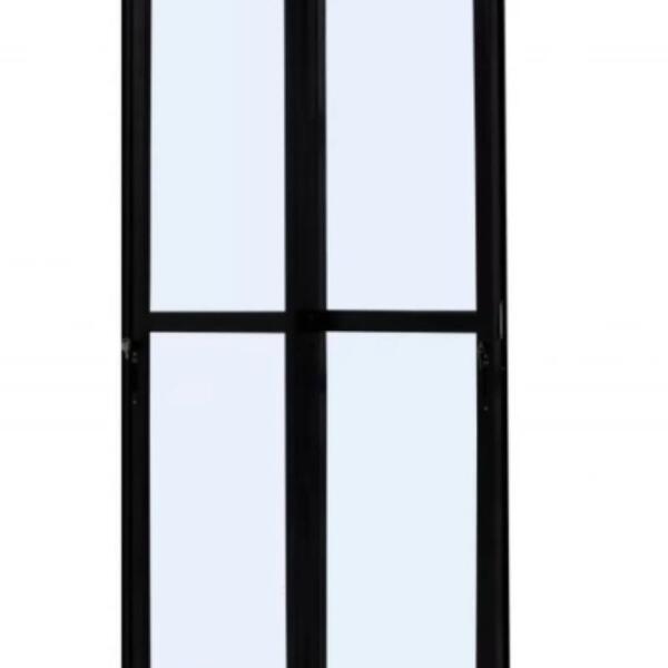 Porta De Alumínio Maxx 2 Folhas Móveis Preto - 210x160