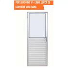 Porta De Alumínio Meia Veneziana Cega Branco Maxx e - 210x70