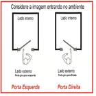 Porta De Alumínio Meia Veneziana Cega Branco Maxx e - 210x80