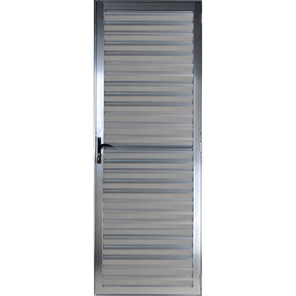 Porta De Alumínio Palheta 2,10 X 0,90 Direita Linha All Soft