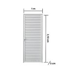 Porta De Alumínio Palheta 210x100cm Lado Esquerdo Hale Esquad