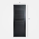 Porta De Aluminio Palheta 210x60cm Linha Plus Lux-esquadrias