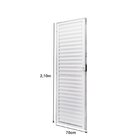 Porta De Aluminio Palheta 210x70cm Batente 4cm Ultra Ramassol