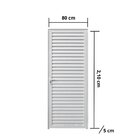 Porta De Alumínio Palheta 210x80cm Hale Esquadrias Abertura D