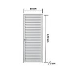 Porta De Alumínio Palheta 210x80cm Lado Esquerdo Hale Esquadr