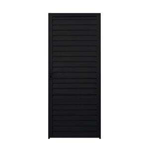 Foto de Porta De Alumínio Palheta 210x86cm Fortline Atlântica Preta