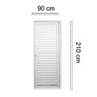 Porta De Alumínio Palheta 210x90cm Abertura Equerdo Linha Plu