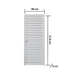 Porta De Alumínio Palheta 210x90cm Hale Esquadrias Abertura E