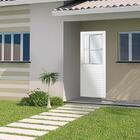 Porta De Alumínio Palheta Branca Max Acess Direita 210x110