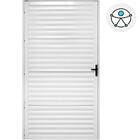 Porta De Alumínio Palheta Branca Max Acess Esquerda 210x100