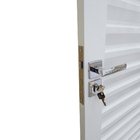 Porta De Alumínio Palheta Branco Maçaneta Premium Linha 30 -