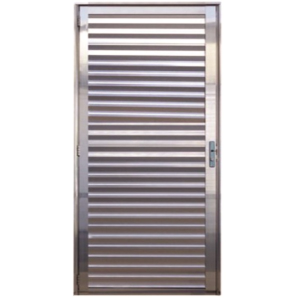 Porta De Alumínio Palheta Brilhante Linha 25 - Dc 210 X 80