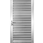 Porta De Alumínio Palheta Cinza Brilhante Pop Direita - 210x80