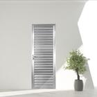 Porta De Alumínio Palheta Cinza Brilhante Pop Direita - 210x80