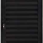 Porta De Aluminio Palheta Com Ventilação Linha Premium Preto