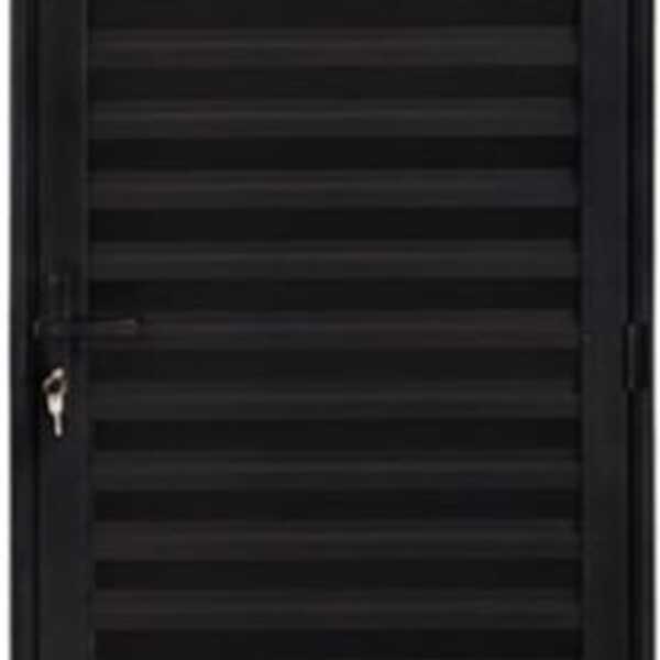 Porta De Aluminio Palheta Com Ventilação Linha Premium Preto