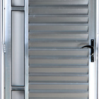 Porta De Alumínio Palheta Com Visor 2,10 X 0,70 Esquerda Linh