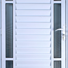 Porta De Alumínio Palheta Com Visor Duplo 2,10 X 0,90 Direita