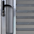 Porta De Alumínio Palheta Com Visor Duplo  2,10 X 0,70 Esquer