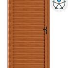 Porta De Alumínio Palheta Madeiro Max Acess Esquerda 210x100