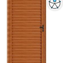 Porta De Alumínio Palheta Madeiro Max Acess Esquerda 210x100