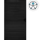 Porta De Alumínio Palheta Preto Max Acess Esquerda 210x110