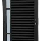 Porta De Aluminio Palheta Visor Lateral Linha Premium Preto