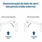 Porta De Alumínio Parede Palheta Branco Direita - 210x175