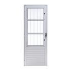 Porta De Alumínio Parede Palheta Branco Direita - 210x195