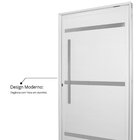Porta De Alumínio Pivotante 220x110cm Com Friso E Puxador Lin