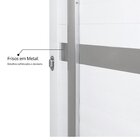 Porta De Alumínio Pivotante 220x110cm Com Friso E Puxador Lin