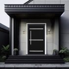 Porta De Aluminio Pivotante 220x110cm Lambril Project Preto