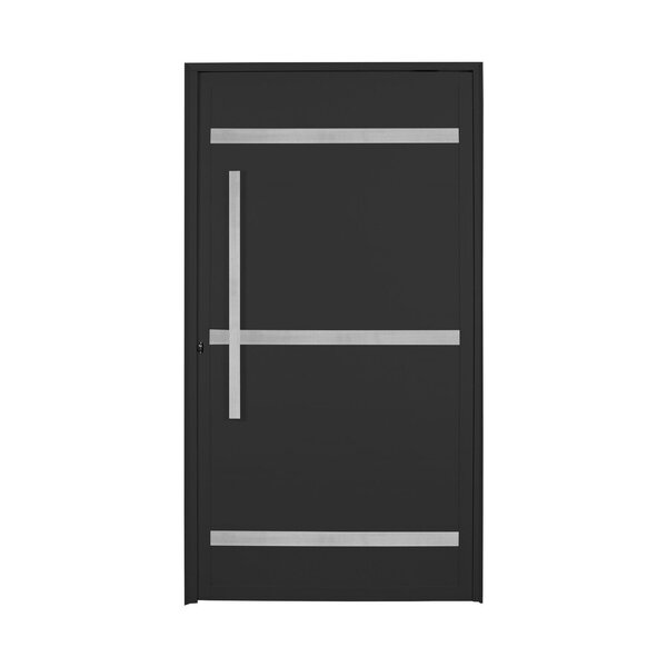 Porta De Aluminio Pivotante 220x120cm Lambril Project Mgm Pre