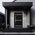 Porta De Aluminio Pivotante 220x120cm Lambril Project Preto