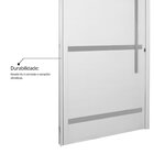 Porta De Alumínio Pivotante 220x130cm Com Friso E Puxador Lin