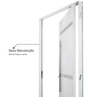 Porta De Alumínio Pivotante 220x130cm Com Friso E Puxador Lin