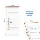 Porta De Alumínio Pivotante 220x130cm Com Friso E Puxador Lin