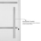 Porta De Alumínio Pivotante 220x130cm Com Friso E Puxador Lin