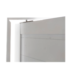 Porta De Alumínio Pivotante Branco Com Puxador E Friso Linha