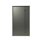 Porta de Alumínio Pivotante Direito e Esquerdo Cinza 230x120cm Sarrafeada Com Batente Maison Dom Portas