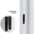 Porta De Alumínio Pivotante Com Puxador De 1m Fechadura Digit