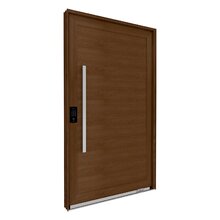 Porta De Alumínio Pivotante Com Puxador De 1m Fechadura Digit