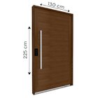 Porta De Alumínio Pivotante Com Puxador De 1m Fechadura Digit